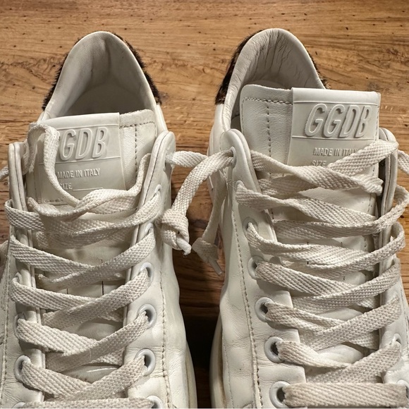Golden Goose Pure Star Sneakers with Leopard Print Heel Tab Size 37 - Picture 6 of 10
